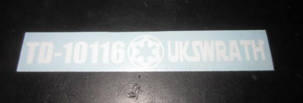 A sticker of the number 1 6 uk.