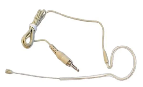 A white cord with an ear bud attached to it.