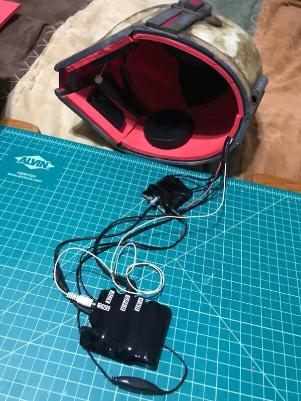 A bag with many wires plugged in to it